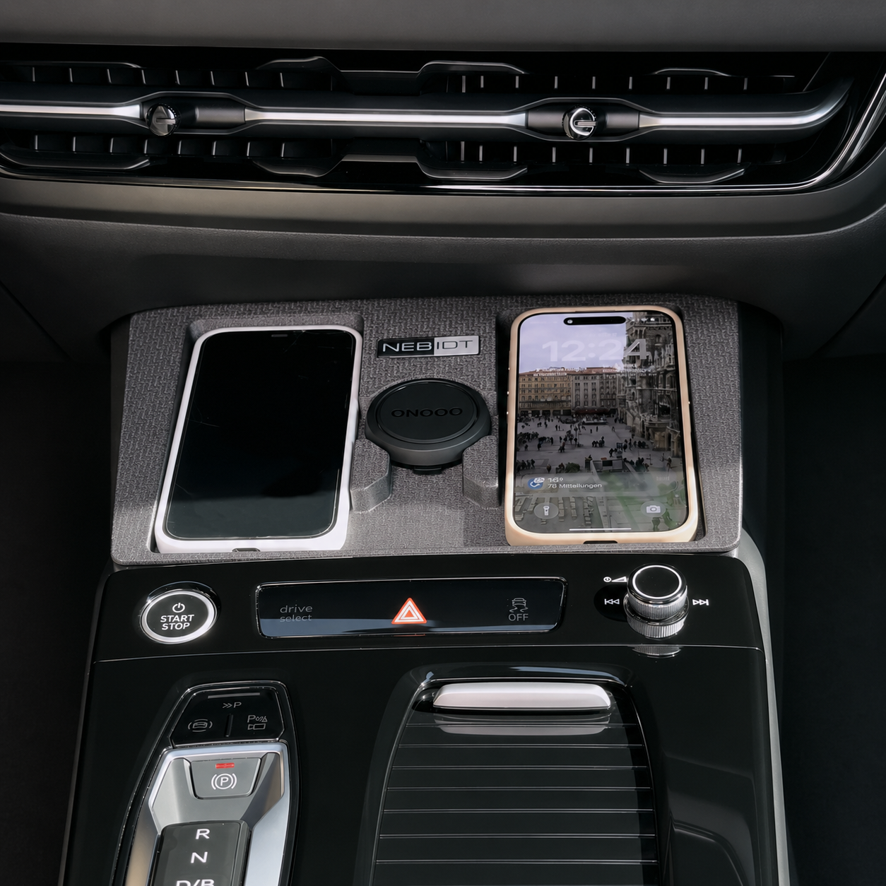 Anwendungsbeispiel der Handy Konsole mit zwei Smartphones und OOONO-Aufnahme